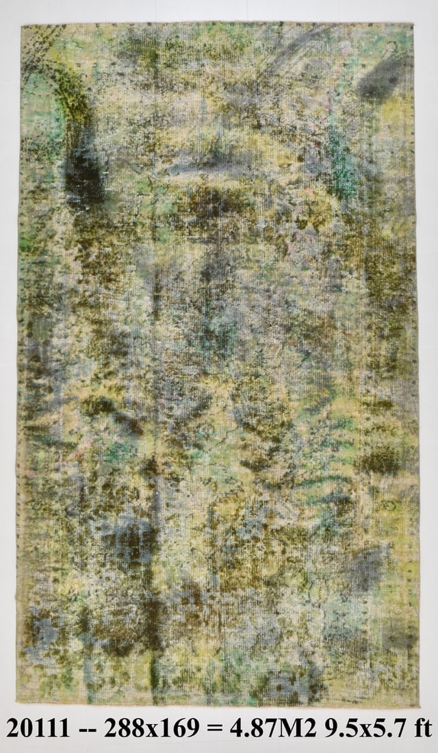 5'6'' x 9'5'' Handmade Vintage Wool Rug - 20111 (1 of 20)