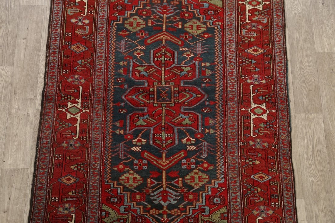 Antique 100% Vegetable Dye Heriz Serapi Persian Area Rug 5x6 - 3
