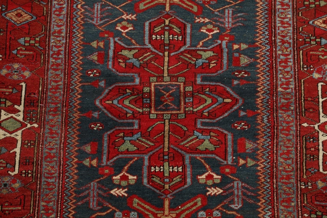 Antique 100% Vegetable Dye Heriz Serapi Persian Area Rug 5x6 - 4