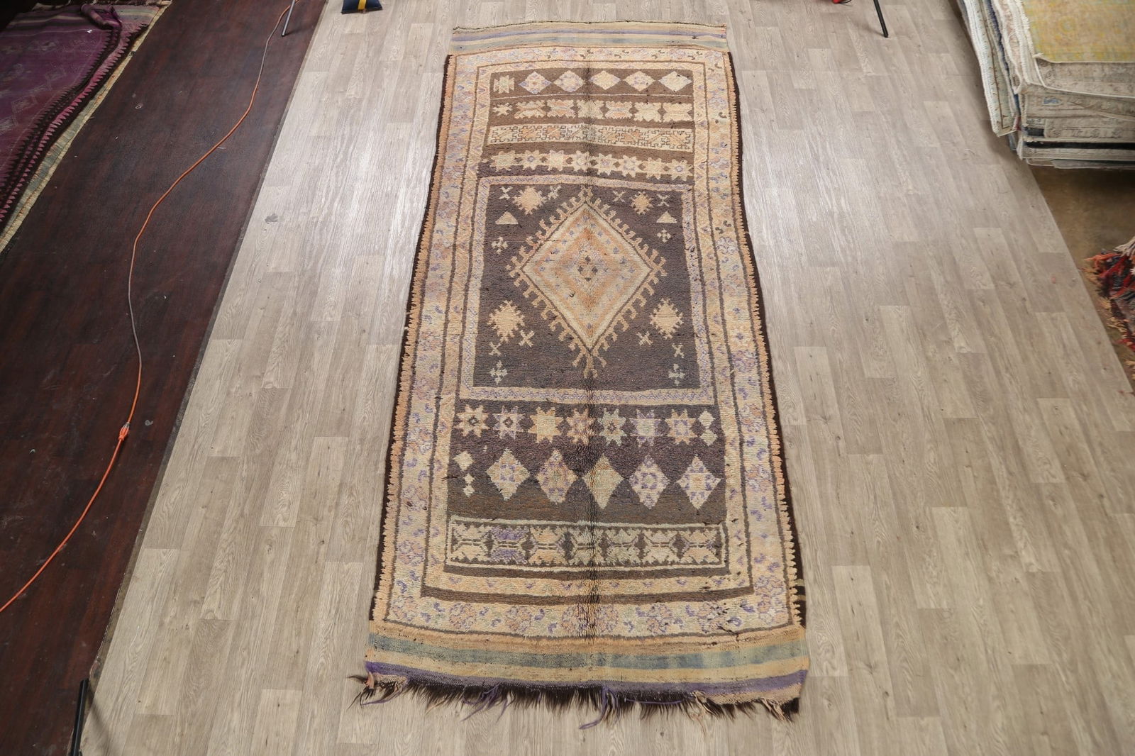 Antique Tribal Moroccan Oriental Runner Rug 5x13 - 2