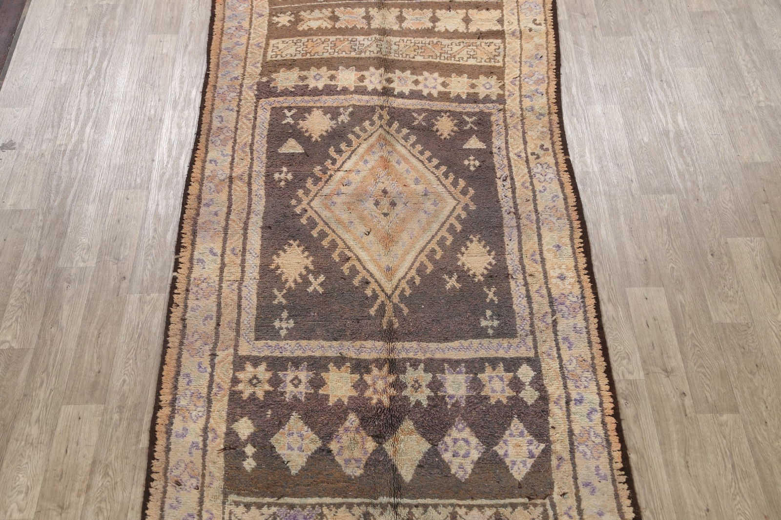 Antique Tribal Moroccan Oriental Runner Rug 5x13 - 3