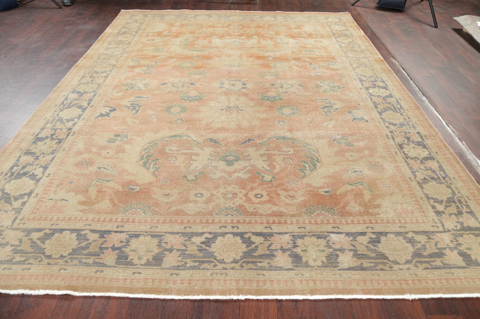 Antique Vegetable Dye Oushak Turkish Area Rug 8x11 - 17