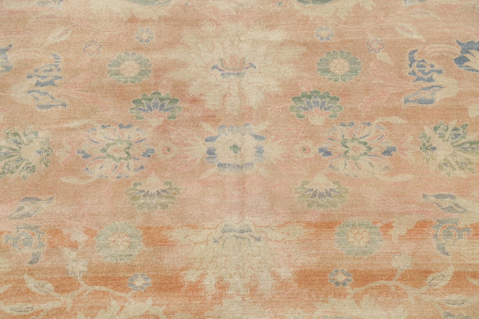 Antique Vegetable Dye Oushak Turkish Area Rug 8x11 - 4