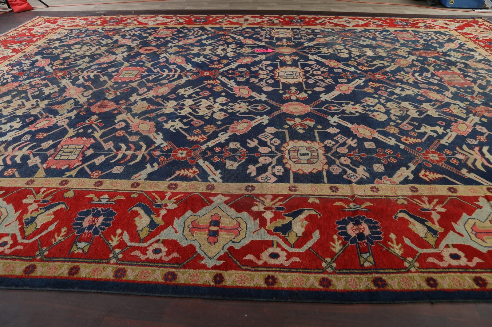 Pre-1900 Antique Vegetable Dye Oushak Persian Area Rug 13x19 - 15