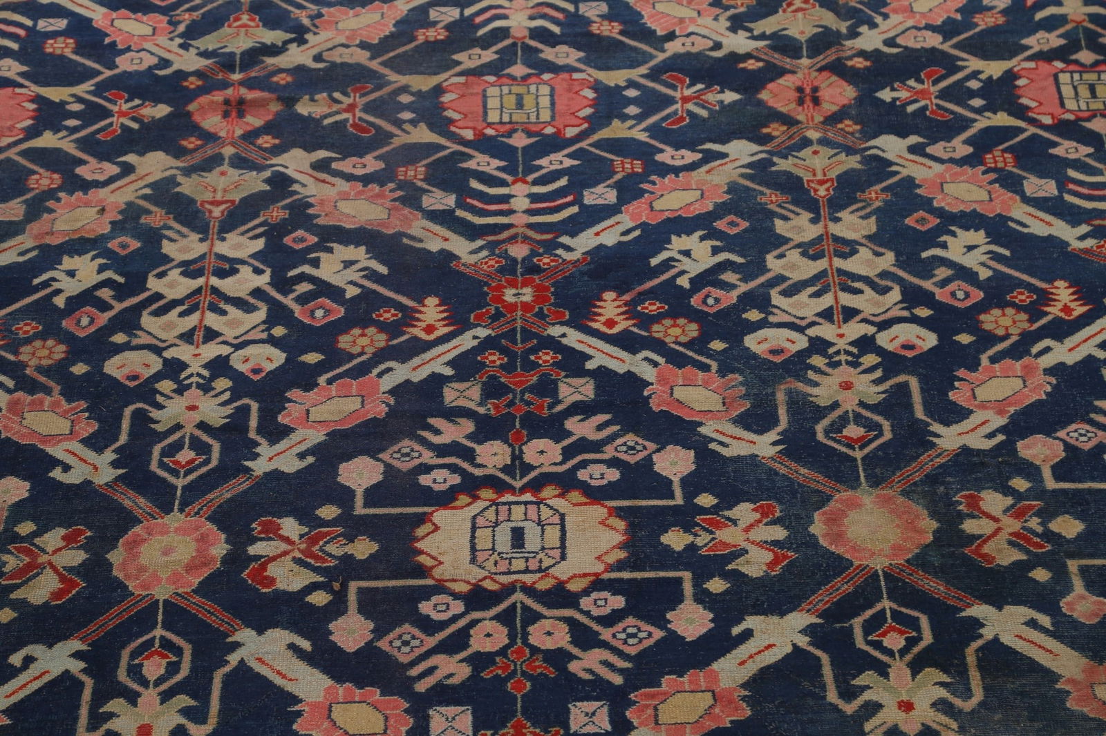 Pre-1900 Antique Vegetable Dye Oushak Persian Area Rug 13x19 - 4