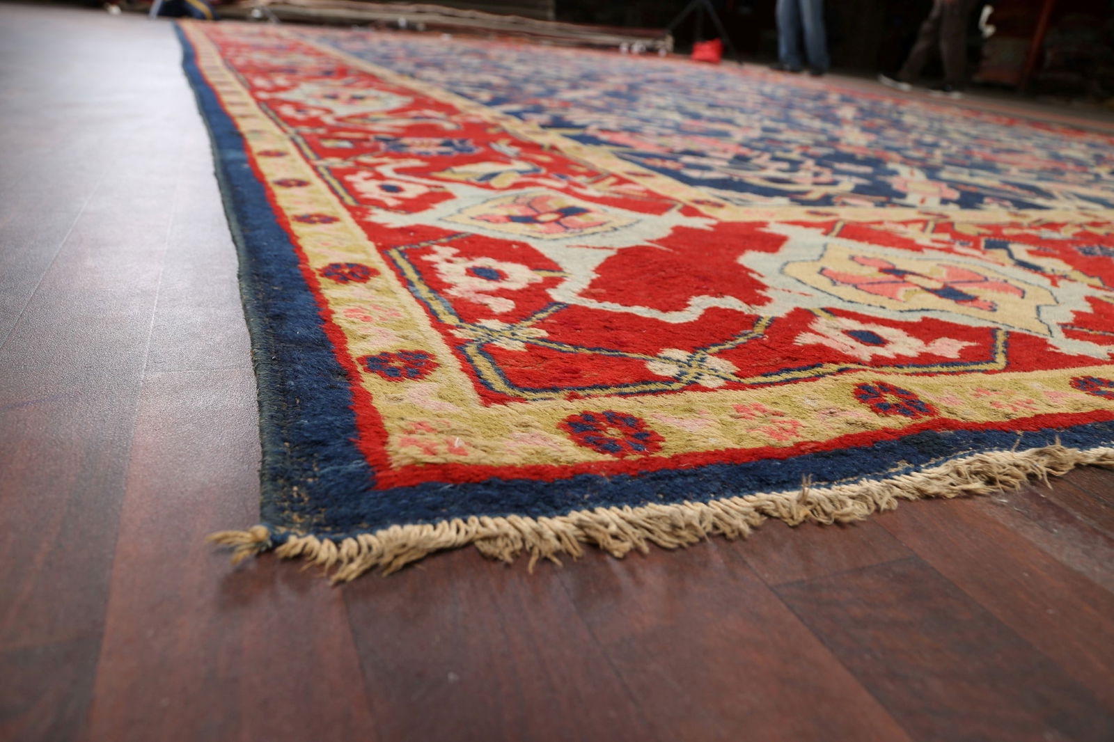 Pre-1900 Antique Vegetable Dye Oushak Persian Area Rug 13x19 - 6