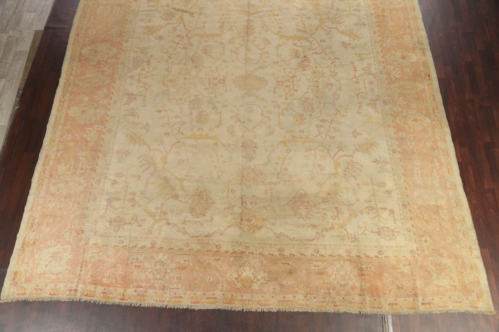 Pre-1900 Antique Vegetable Dye Oushak Large Rug 14x15 - 5