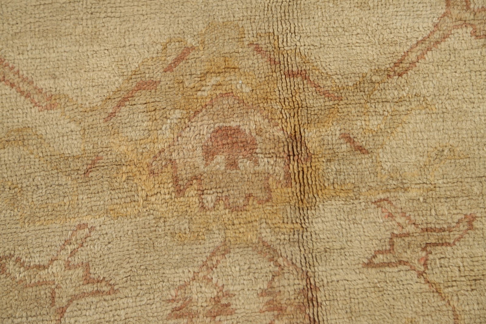 Pre-1900 Antique Vegetable Dye Oushak Large Rug 14x15 - 9