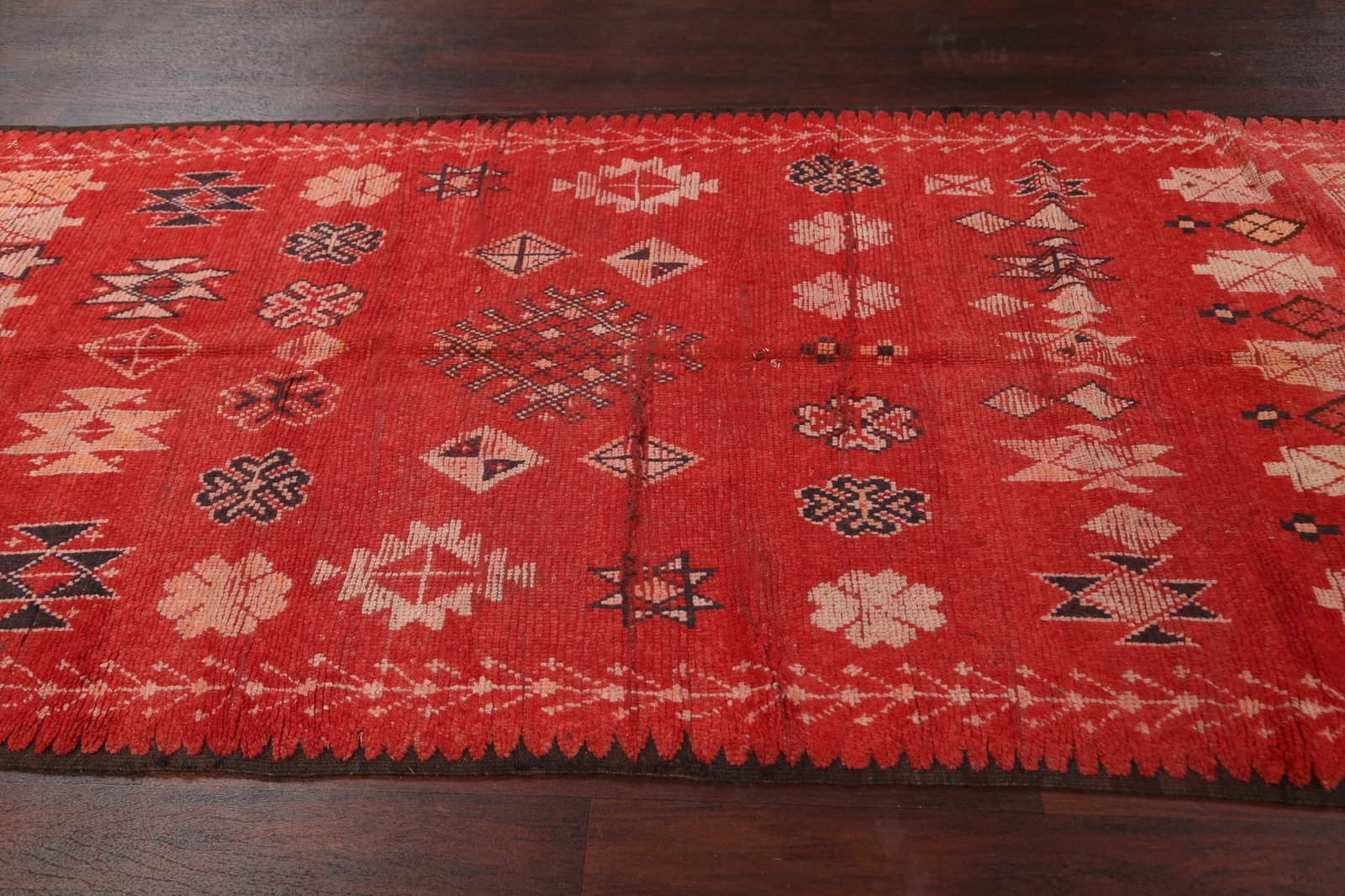 Antique Moroccan Wool Rug 5x10 - 16