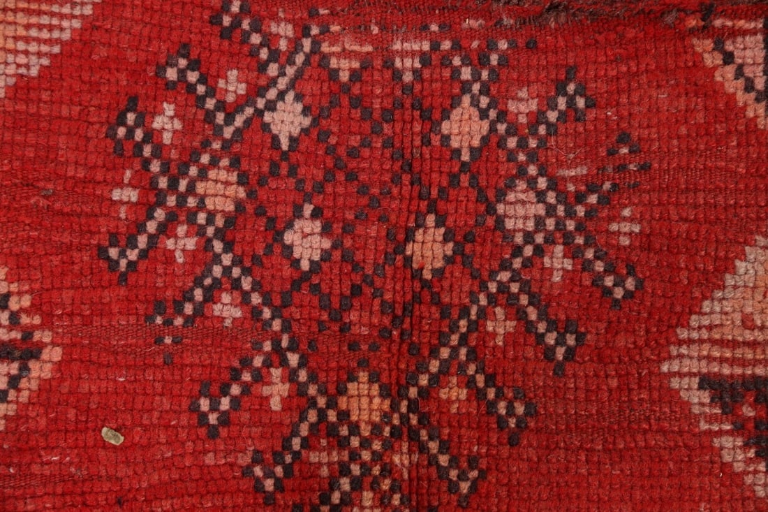 Antique Moroccan Wool Rug 5x10 - 8