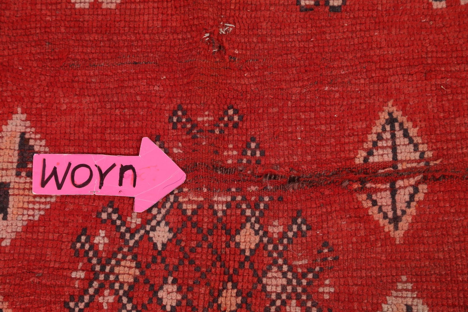 Antique Moroccan Wool Rug 5x10 - 9