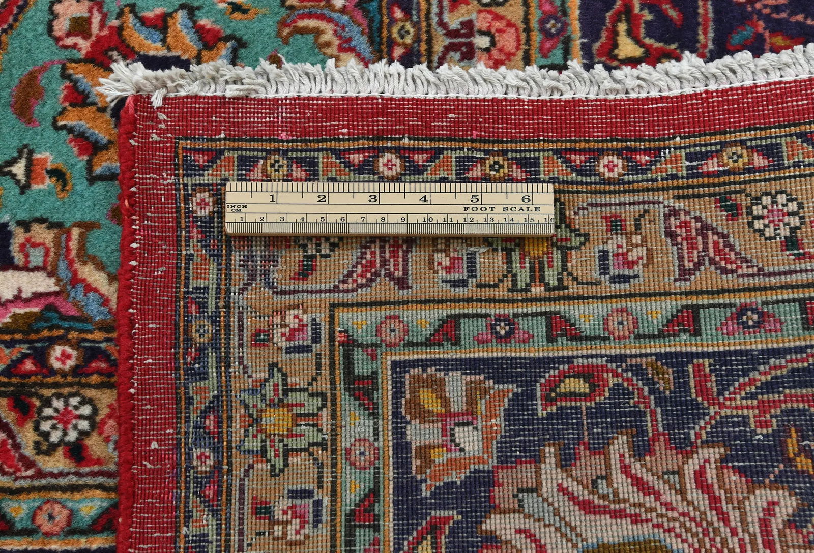 Vintage Red Floral Traditional 10X13 Tabriz Persian Rug - 9