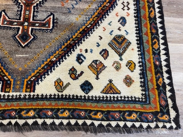 Antique Persian Gebbeh Rug-897 - 3