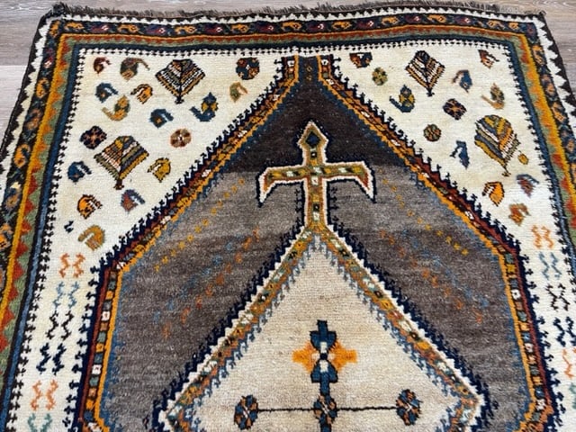 Antique Persian Gebbeh Rug-897 - 5