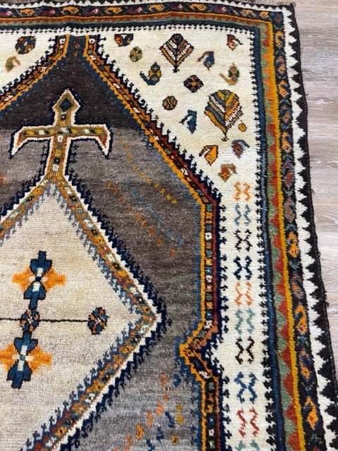 Antique Persian Gebbeh Rug-897 - 6