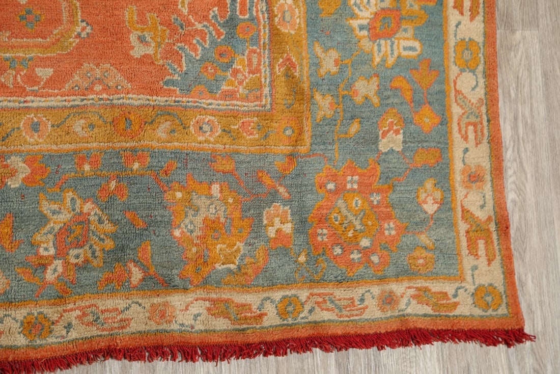 Pre-1900 Antique Vegetable Dye Oushak Persian Area Rug 11x14 - 6