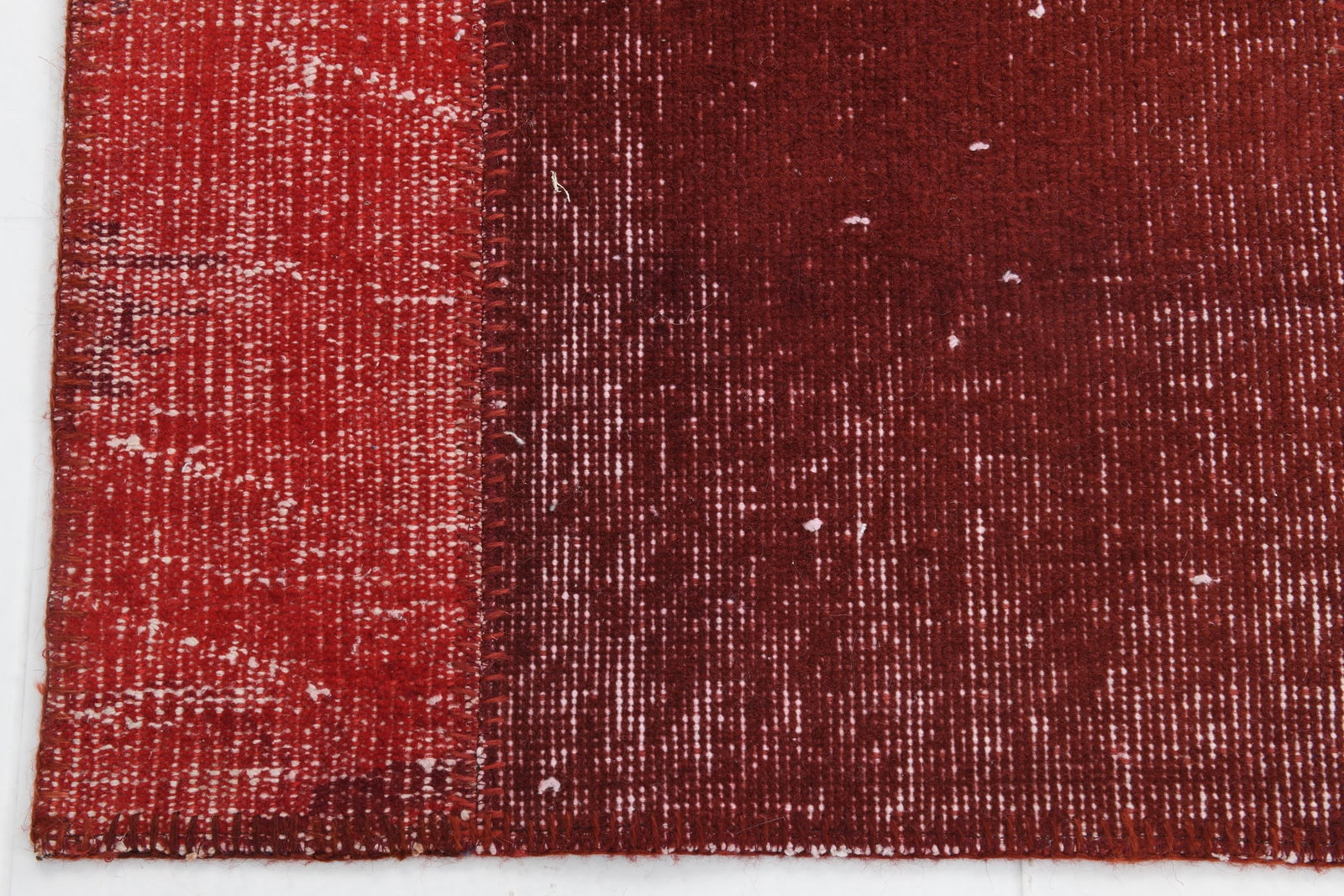 3'2'' x 5'6'' Handmade Vintage Wool Patchwork Rug - 552 - 14