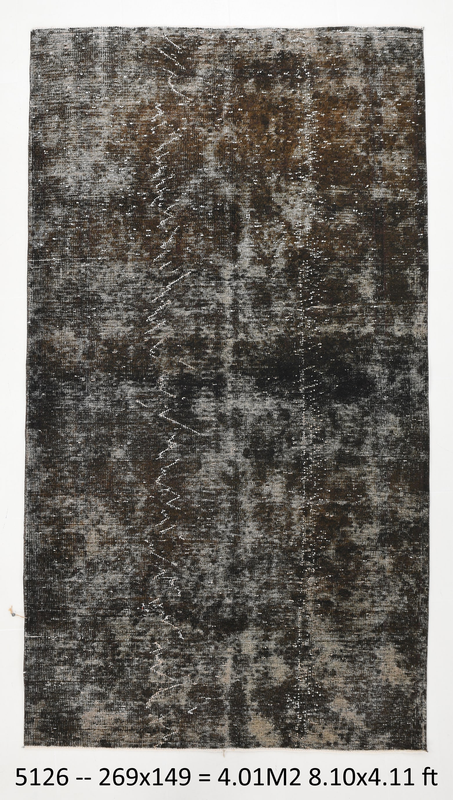 4'10'' x 8'9'' Handmade Vintage Wool Rug - 5126 (1 of 20)