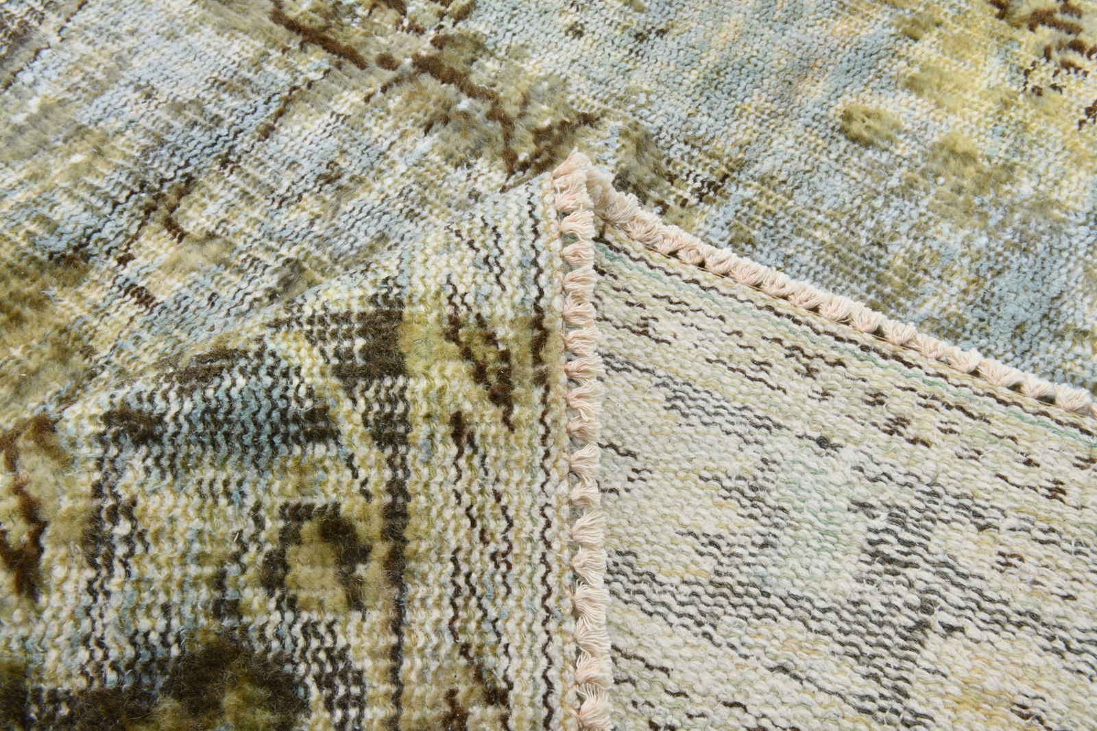 5'7'' x 9'1'' Handmade Vintage Wool Rug - 20140 - 14