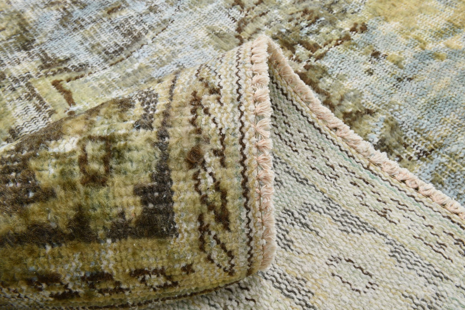 5'7'' x 9'1'' Handmade Vintage Wool Rug - 20140 - 15