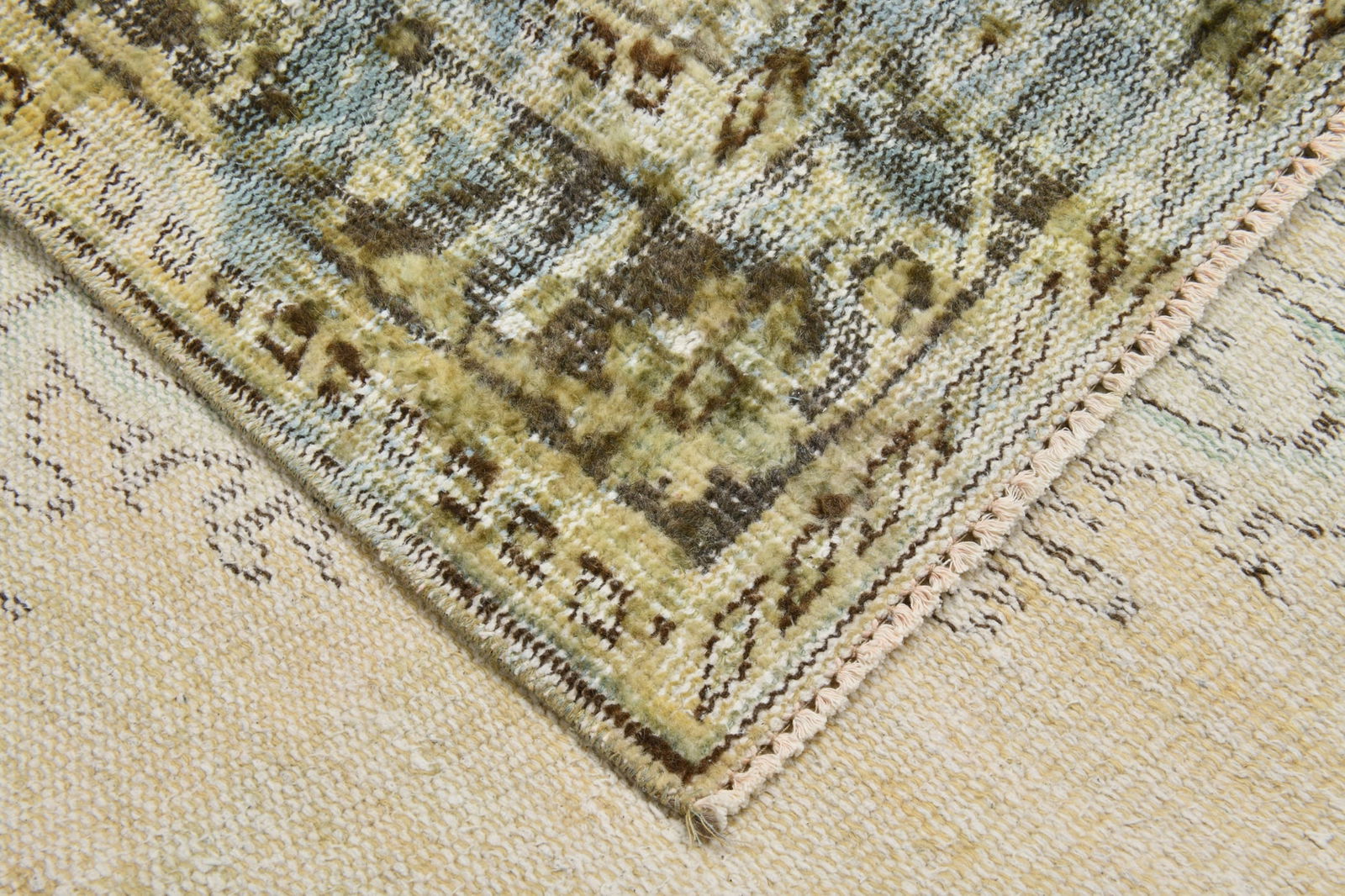 5'7'' x 9'1'' Handmade Vintage Wool Rug - 20140 - 16