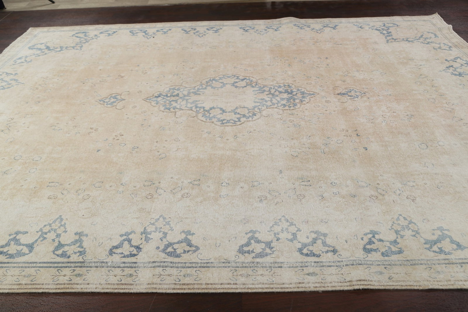Antique Muted Distressed Kerman Persian Rug 10x13 - 12
