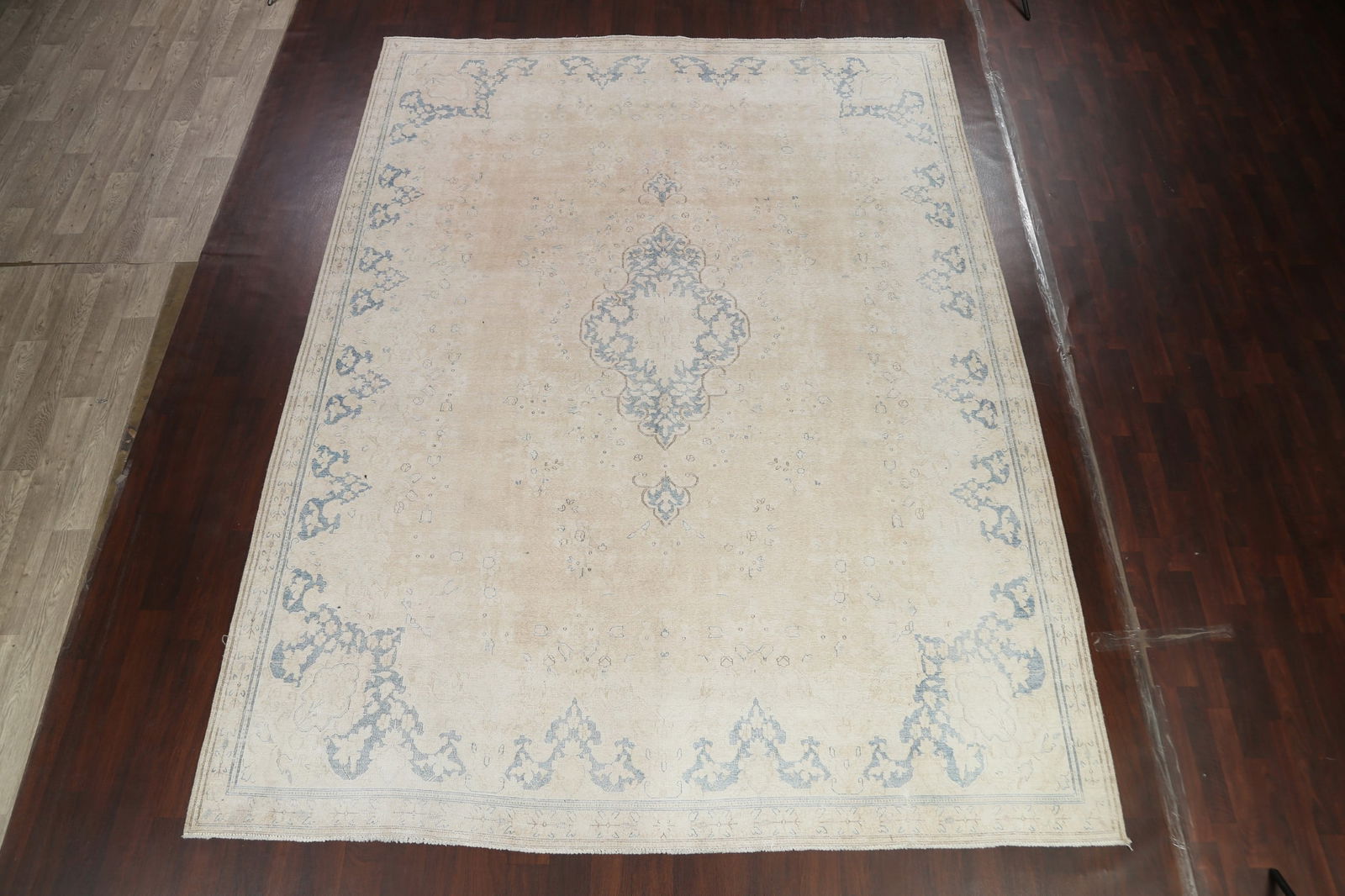 Antique Muted Distressed Kerman Persian Rug 10x13 - 2
