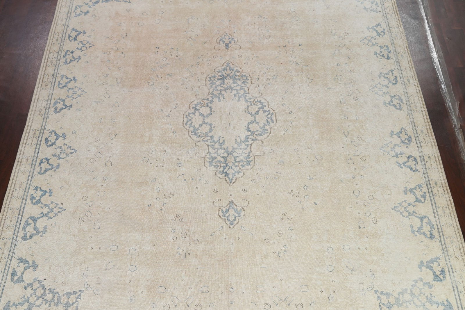 Antique Muted Distressed Kerman Persian Rug 10x13 - 3