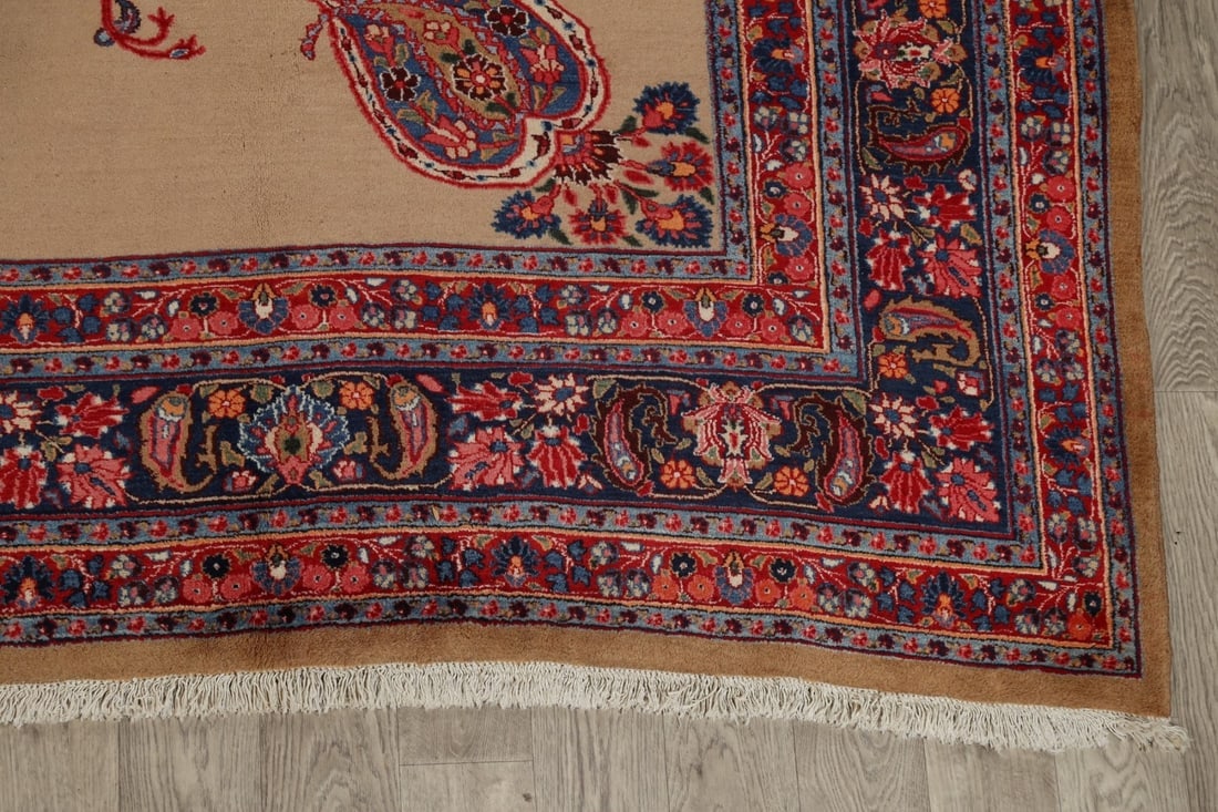 Antique Vegetable Dye Mashad Persian Area Rug 10x13 - 5