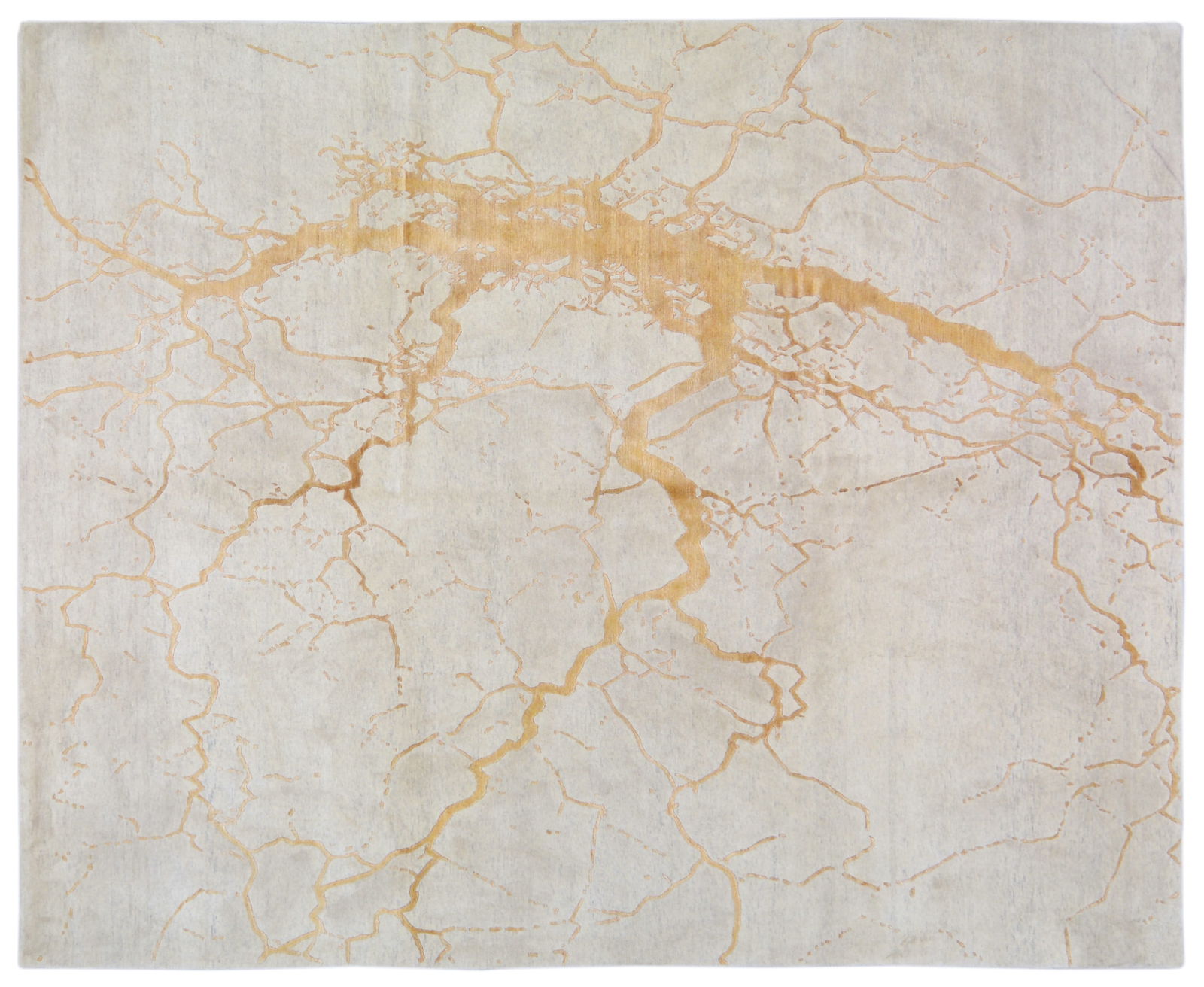 HAND KNOTTED RUG; INDIAN: Title:HAND KNOTTED RUG; INDIAN Description: Structure: HAND KNOTTED Origin: INDIAN Size: 8X10 Style: MODERN Material: WOOL/SILK Design: MODERN Condition: NEW Care: PROFESSIONAL Reserve: $1,200.00