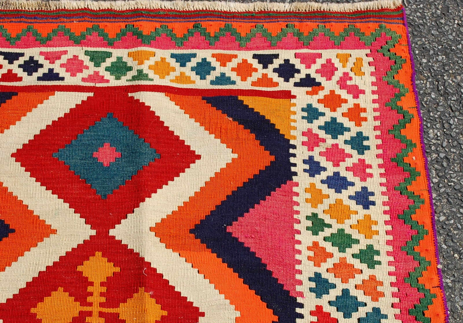 Persain SHIRAZ QSHKAI KILIM RUG 4x24.6 - 5