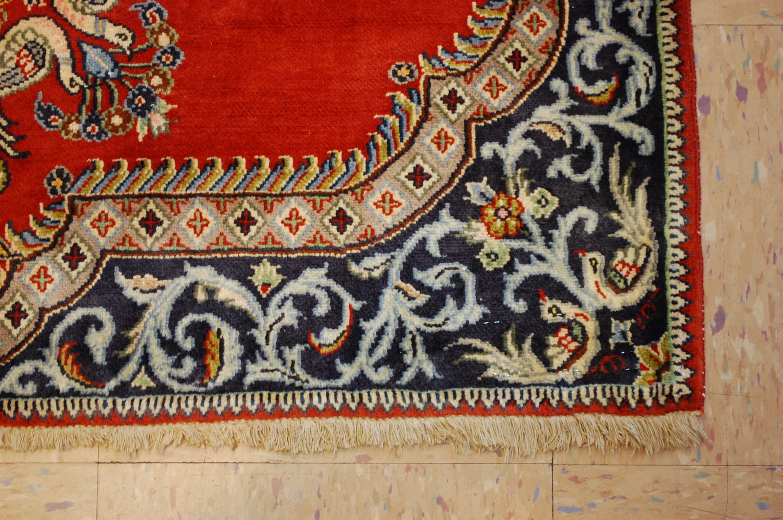 Persian KASHAN RUG 2'3"x 3'3" - 2