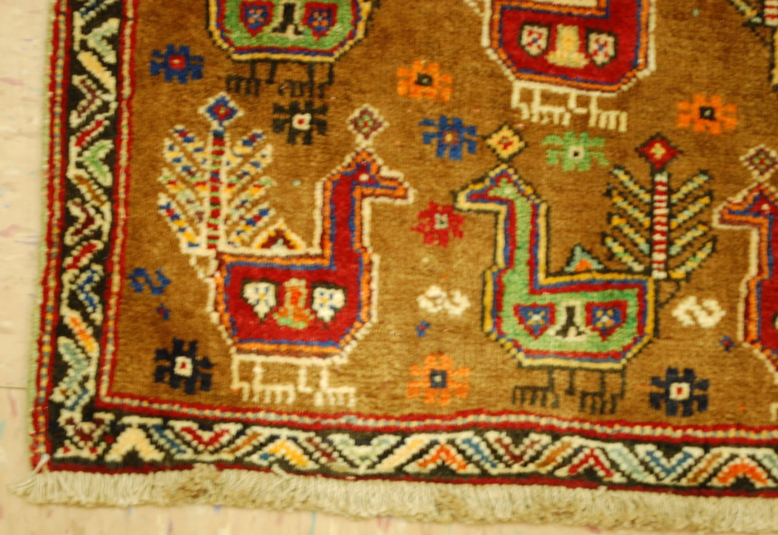 PERSIAN SHRAZ RUG 1'11" x 2' - 4