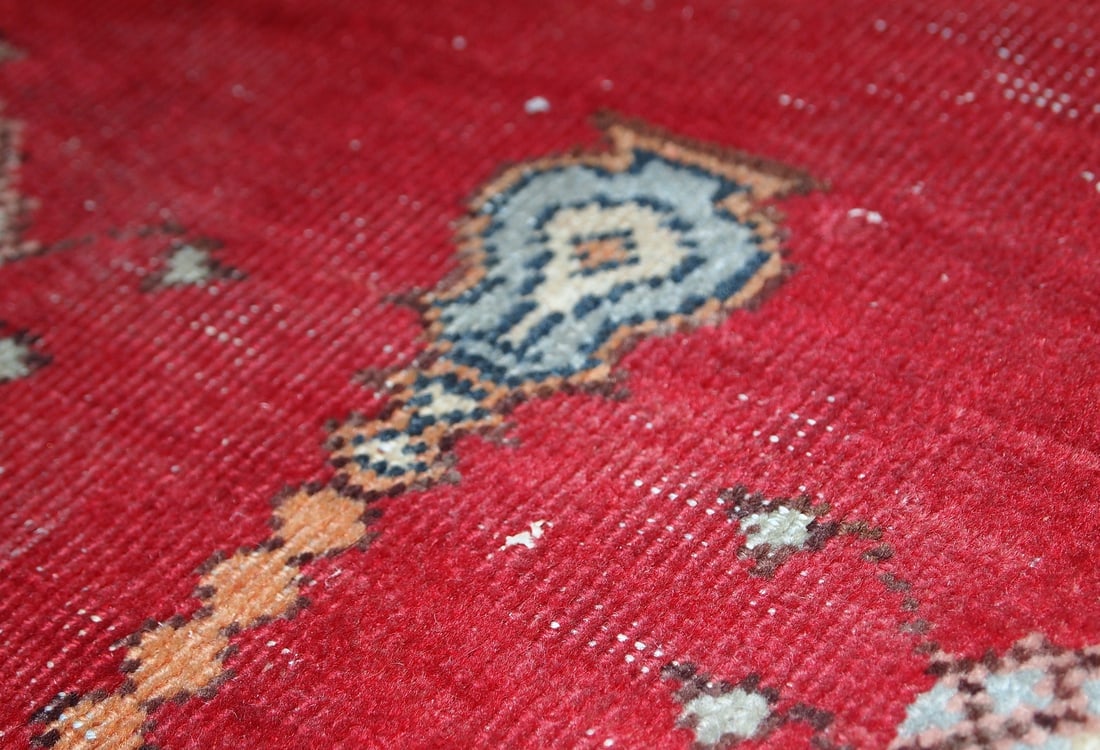 Handmade antique Turkish Konya rug 2.9' x 3.5' (69cm x 108cm) 1920s - 11