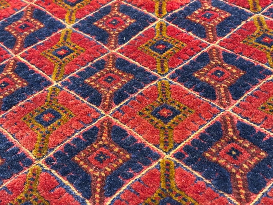 Hand-Knotted Balouch Tribal Wool Geometric Afghan Oriental Area Rug 6'11" x 9'1" - 7