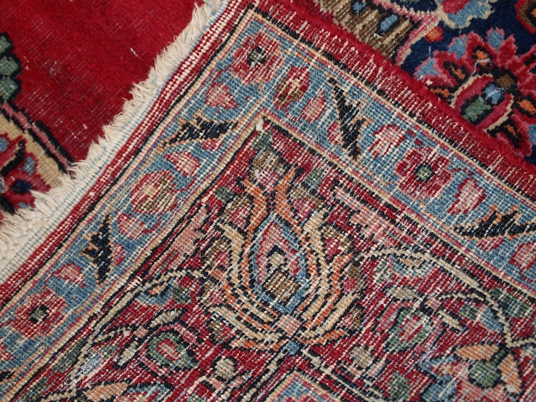 Handmade vintage Persian Kazvin rug 3.3' x 4.7' (100cm x 144cm) 1970s - 10