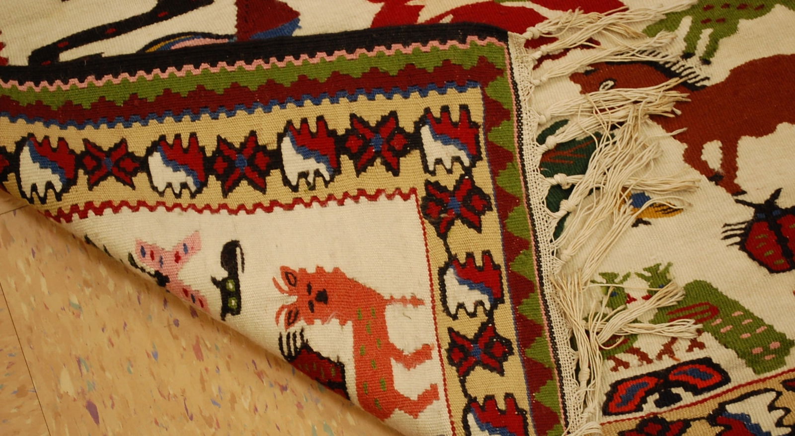 Persian SENNAH KILIM RUG 3.3x5.3 - 9