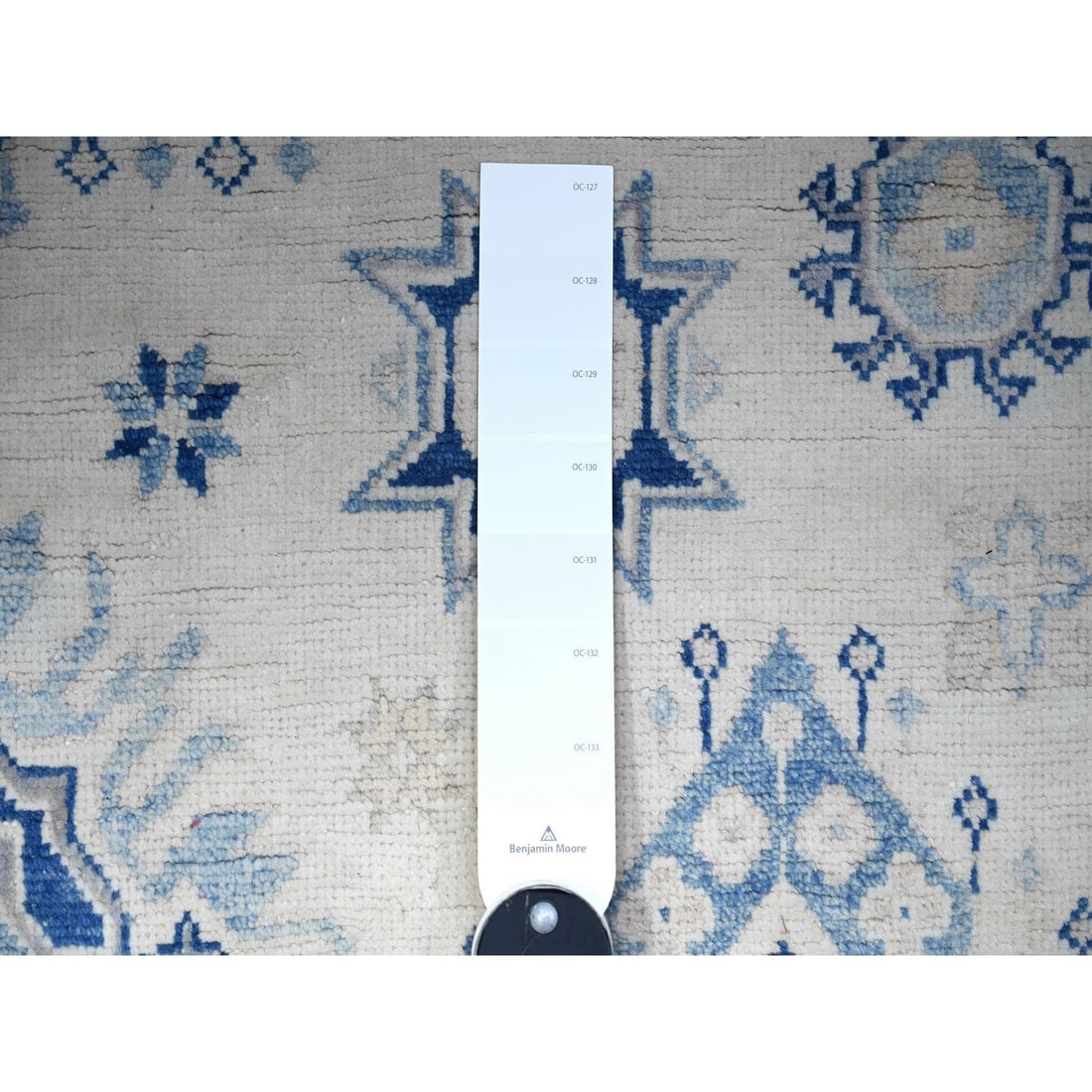 Feather White Kazak High Grade Wool Hand Knotted Oriental Rug - 3