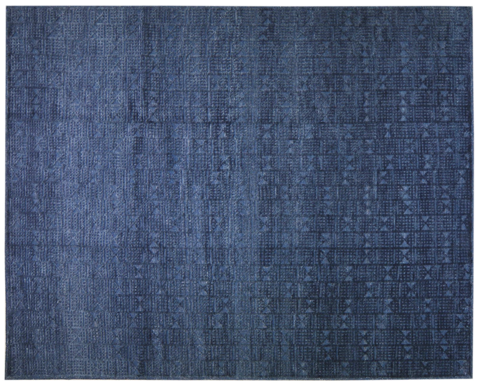 HAND KNOTTED RUG; MOROCCAN: Title:HAND KNOTTED RUG; MOROCCAN Description: Structure: HAND KNOTTED Origin: MOROCCAN Size: 10'2X14 Style: ALEPH Material: WOOL Design: ALEPH Condition: NEW Care: PROFESSIONAL Reserve: $1,680.00