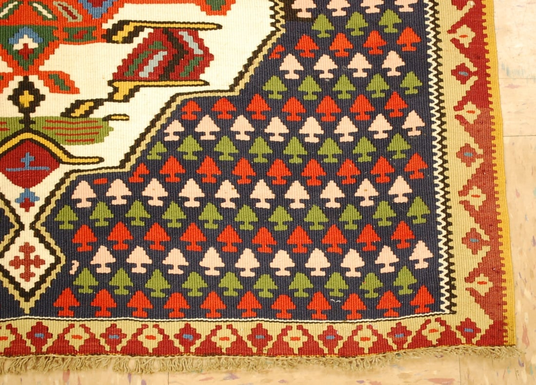 Persian sennah Kilim 3'5" X 6'1" - 2