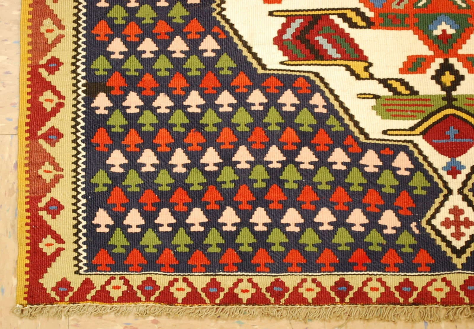 Persian sennah Kilim 3'5" X 6'1" - 3