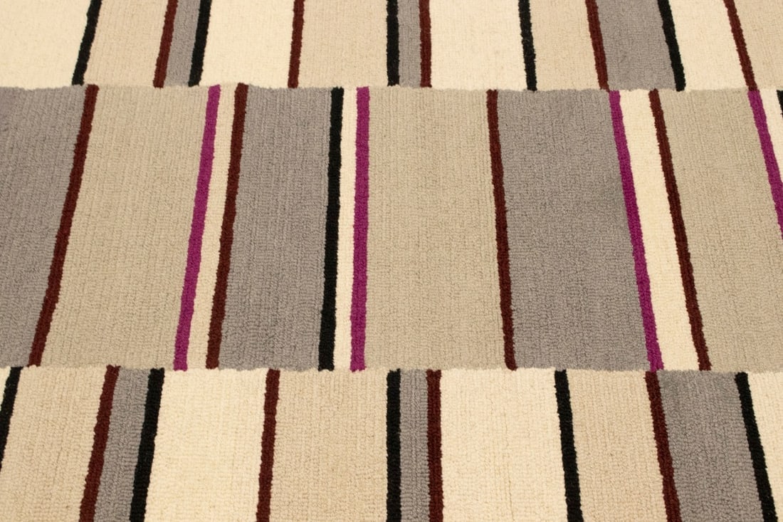 Multicolored Stripes 5X8 Hand-Tufted Modern Rug - 8