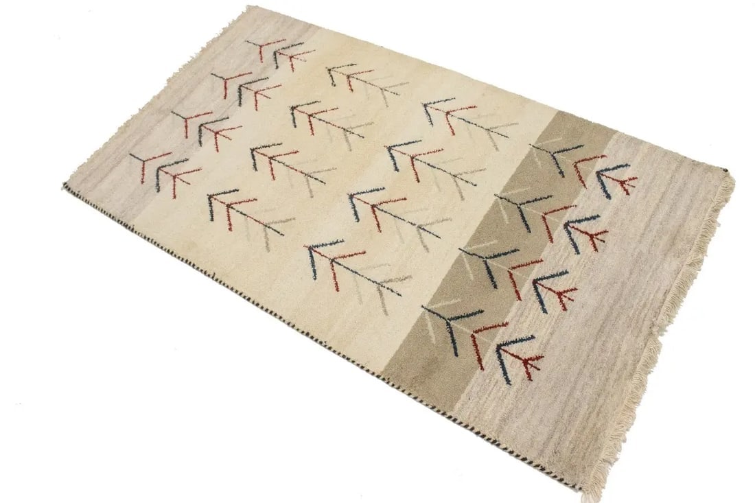 Multicolored Stripes Tribal 3X5 Indo-Gabbeh Oriental Rug - 4