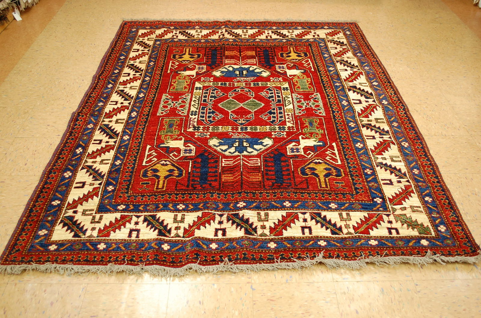 AFGHAN CHOBI RUG 6.4x7.8 (1 of 11)