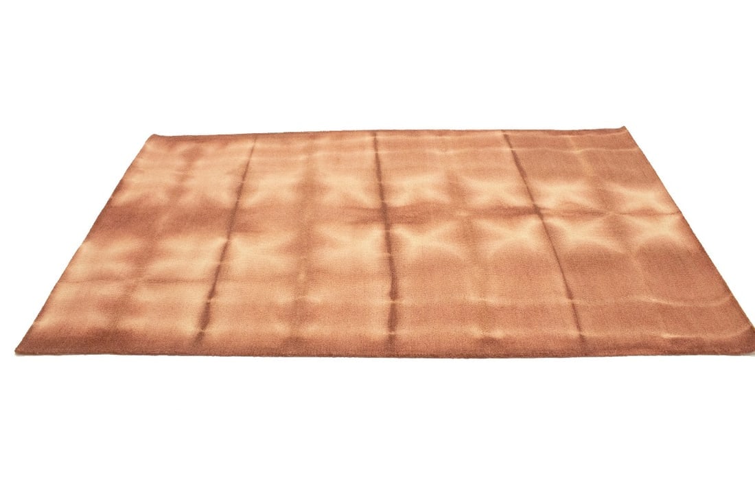 Rust Tie-Dye 5X8 Hand-Tufted Modern Rug - 5