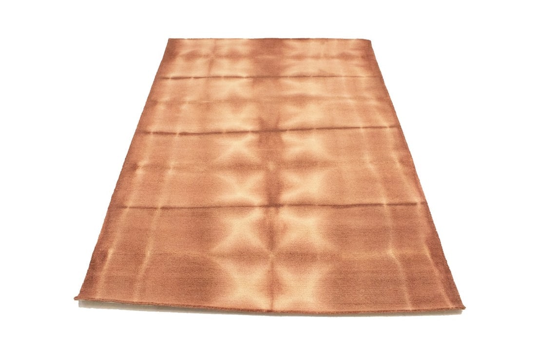 Rust Tie-Dye 5X8 Hand-Tufted Modern Rug - 7