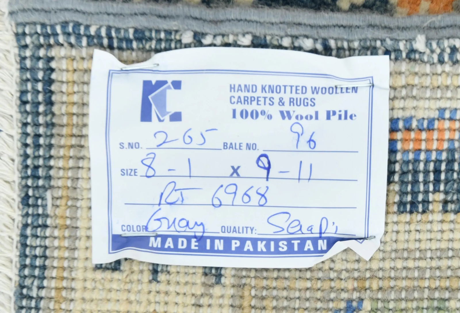 Muted Colors Floral Transitional 8X10 Oriental Rug - 13