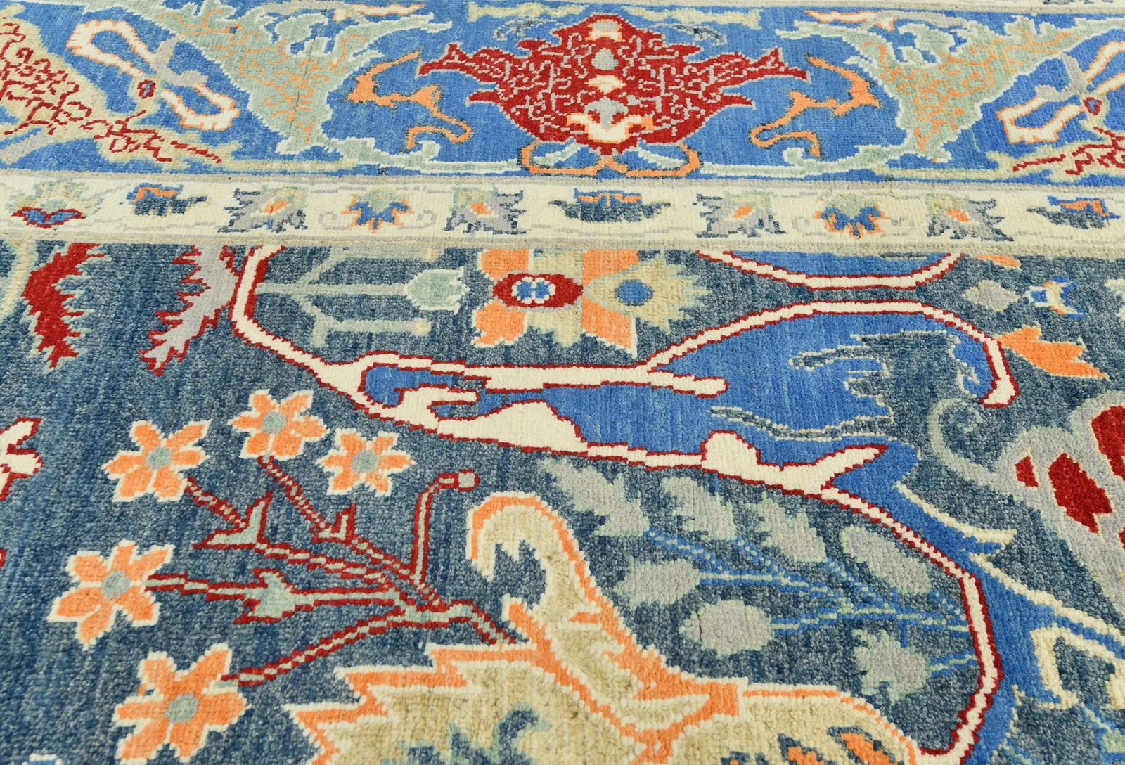 Muted Colors Floral Transitional 8X10 Oriental Rug - 7