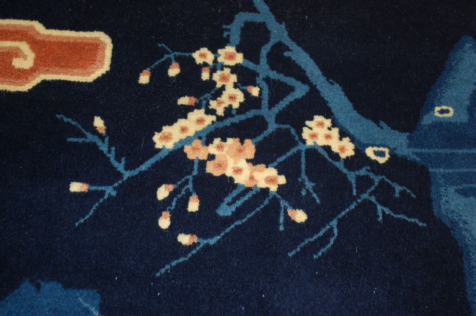 c1950s ANTIQUE PICTURAL CHINESE RUG OF MAN RIDING THE DONKY,SIZE OF 2'7" X 5'1" - 12