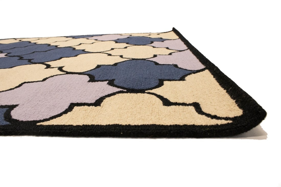 Multicolored Trellis 5X8 Hand-Tufted Modern Rug - 11